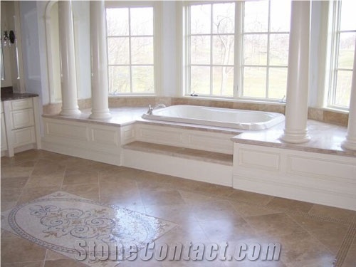 Durango Stone Bathroom Design, Beige Limestone