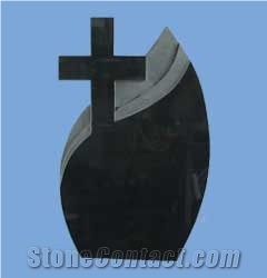 Black Granite Cross Tombstone,Monument