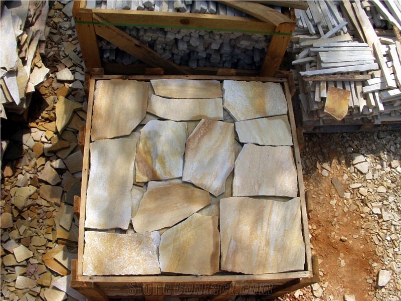 Brazilian Yellow Quartzite Flagstone Stonecontact Com