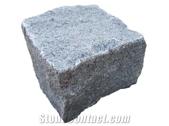 G654 Dark Black Granite Cobble Stone