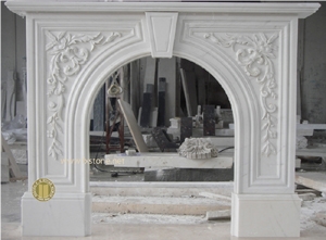 Marble Fireplace / Carved Marble Fireplace / Limes
