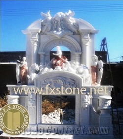 Marble Fireplace/ Carved Marble Fireplace/ Limesto