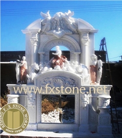 Marble Fireplace/ Carved Marble Fireplace/ Limesto