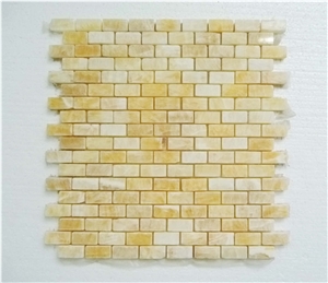 Yellow Marble Brick Mosaic 12