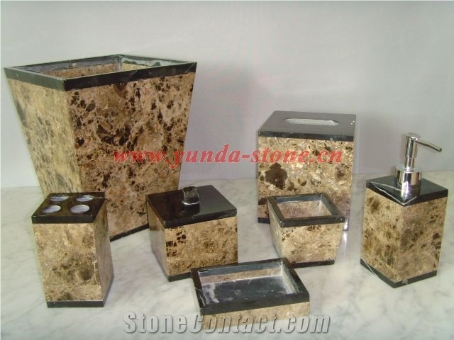 Brown Marble Bathroom Accessories