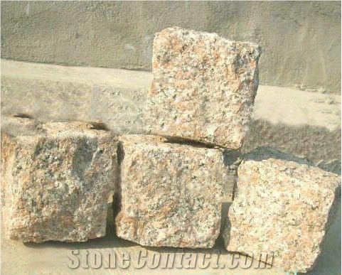 Cubic Stone, Beige Granite Cobble, Pavers