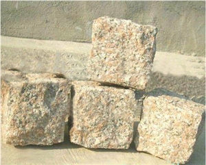 Cubic Stone, Beige Granite Cobble, Pavers
