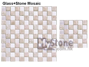 Cast Stone Mixed Glass Mosaic