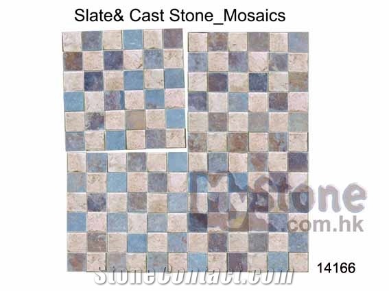 Cast Stone, Slate Mosaic