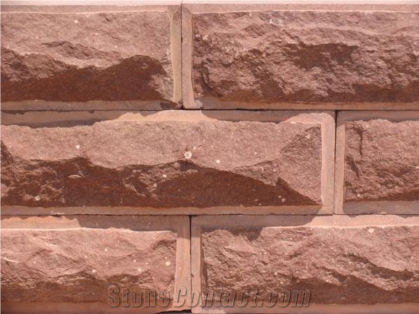 Red Sandstone Mushroom Wall Cladding
