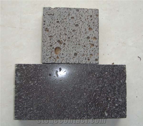 Lava Stone Polished, China Black Basalt