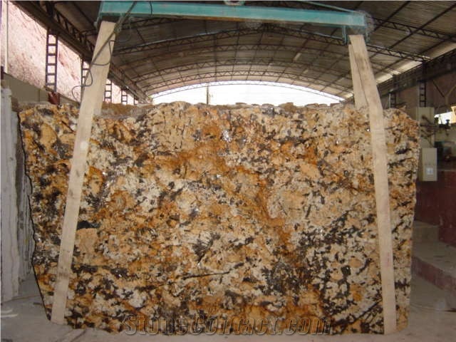 Mascarello Granite Slabs Tiles Brazil Yellow Granite 41692