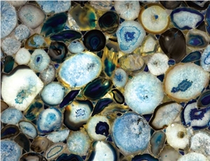 Blue Agate Artificial Stone