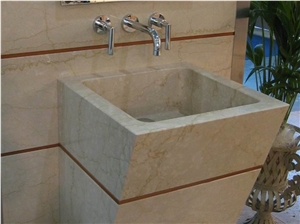 Botticino Classico Marble Sink