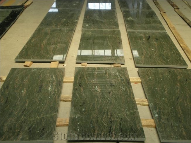 Green Jadeite Granite Slabs & Tiles, China Green Granite
