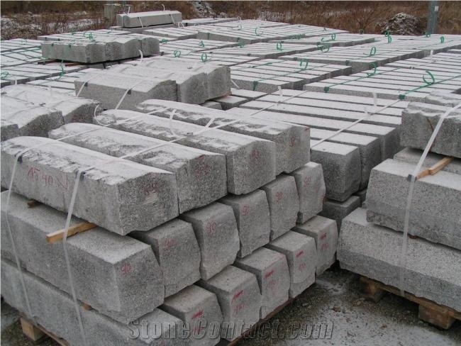 Poland Grey Granite Curbstone, Strzelin Grey Granite Curbstone