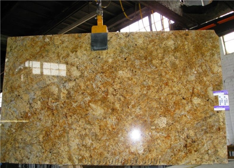 Golden Beach Granite Slab 3cm Brazil Yellow Granite From United