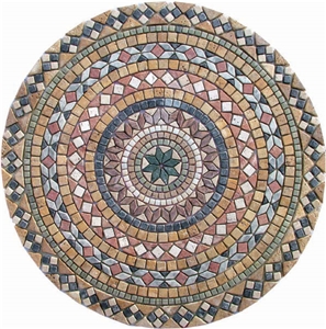 Travertine Mosaic Medallion