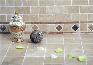 Tumbled Ivory Cream Travertine Pattern Wall Tile&Floor Tile