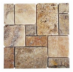 Tumbled Scabos Travertine French Pattern