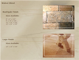 Walnut Blend Travertine Pattern Tile, Turkey Brown Travertine