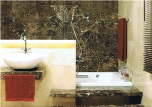 Marron Imperial Marble Bathroom Design