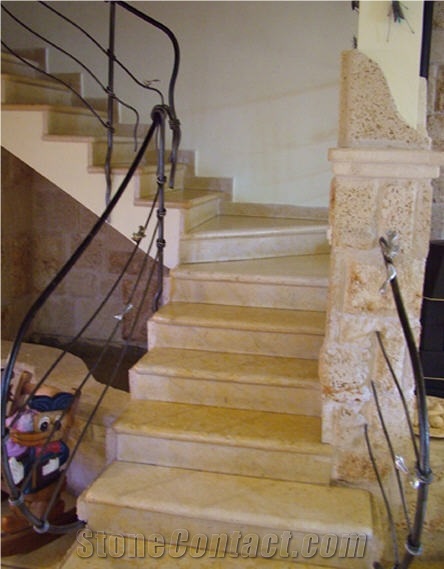 Ramon Gold Limestone Stairs, Yellow Limestone Stairs