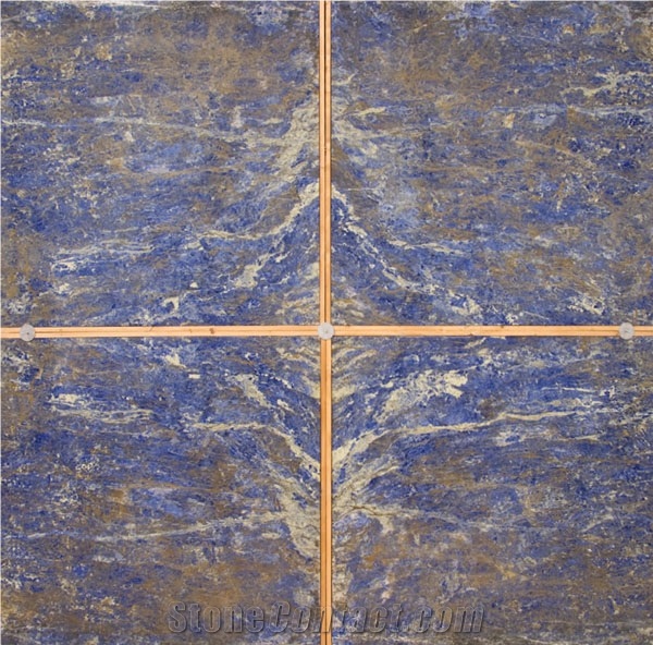 Lapis Lazuli Limestone Slabs & Tiles, Chile Blue Limestone