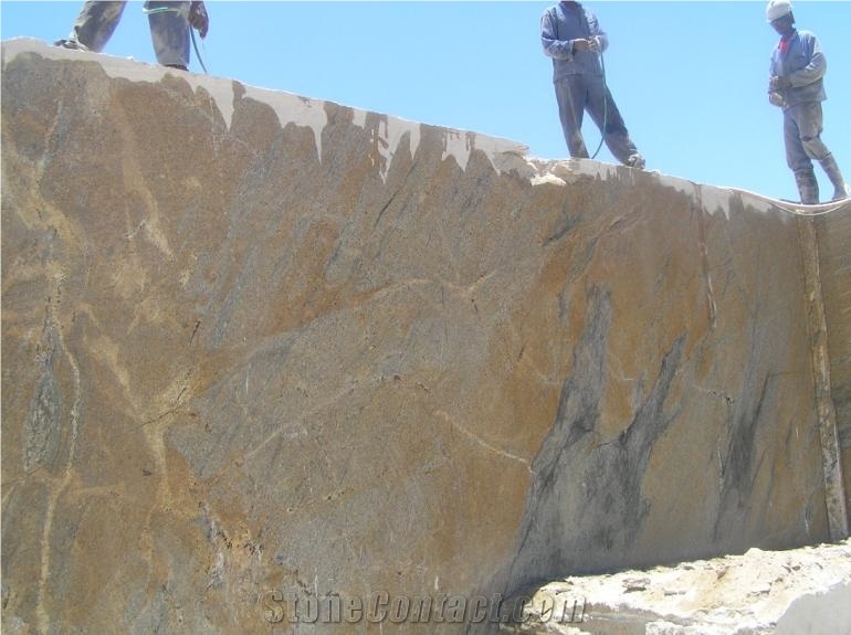 Sahara Gold Granite Block, Brazil Yellow Granite