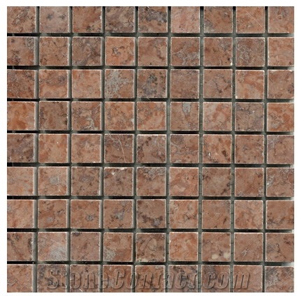 Natural Marble Mosaic Brown Red