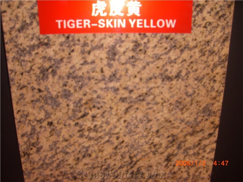 Tiger Skin Yellow Granite Slabs & Tiles, China Yellow Granite