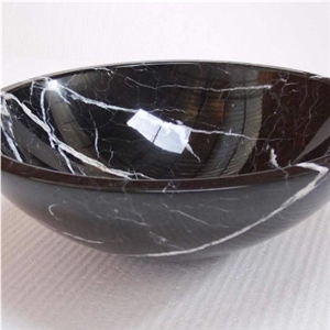 Black Marble Sinks, Wash Basins, China Marquina Black Marble Wash Basins