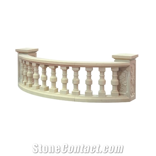 Cream Marble Handrail and Baluster