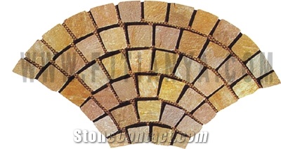 China Yellow Slate Paving Stone Cobble Stone(Ty1014ls-1)