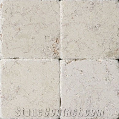 Hebron White Limestone Tumbled Slabs & Tiles, Israel White Limestone