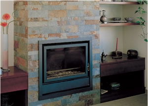 Fireplace with China Multicolor Slate