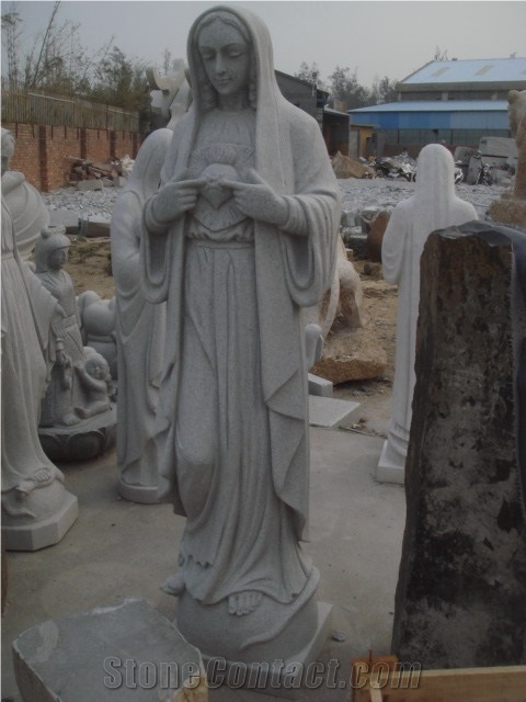 G654 Granite Virgin Mary Sculpture