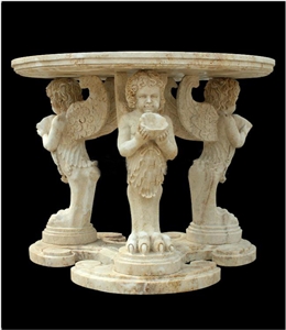 White Marble Sculptured Table