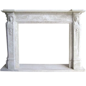 Fireplace in White Marble FM-004