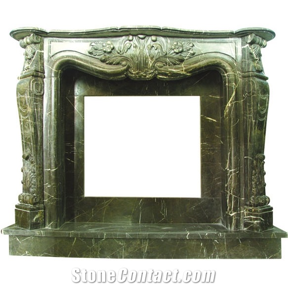 Green Marble Fireplace FM-002