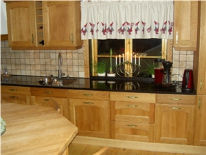 Kitchen Remodelling, Design, Galaxy Black Granite Kitchen Design