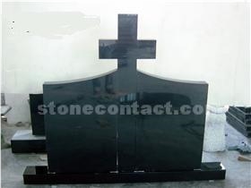 Black Granite Monument,Cross Tombstone
