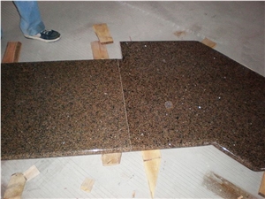 Tropical Brown Granite Kitchen Countertop Assembly