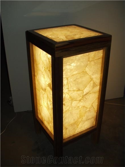 Labradorite Semi Precious Stone Lamp
