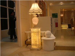 Translucent White Onyx Lighting Lamp and Lantern
