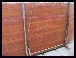 Rosso Travertine Slabs, Iran Red Travertine
