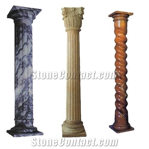 Marble, Granite, Travertine Column & Pillars