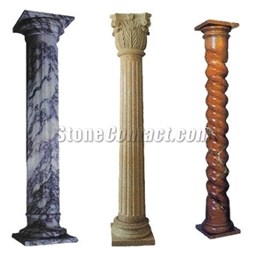 Marble, Granite, Travertine Column & Pillars