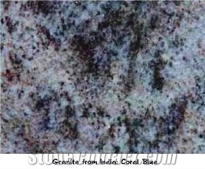 Coral Blue Granite Slabs & Tiles, India Blue Granite
