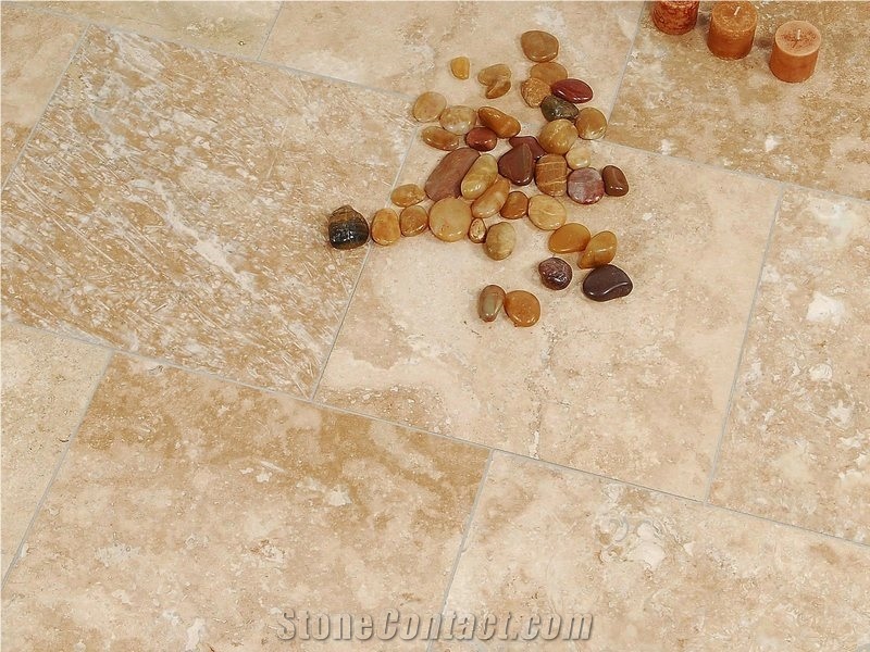 Classic Mixed Honed & Filled Travertine Tiles